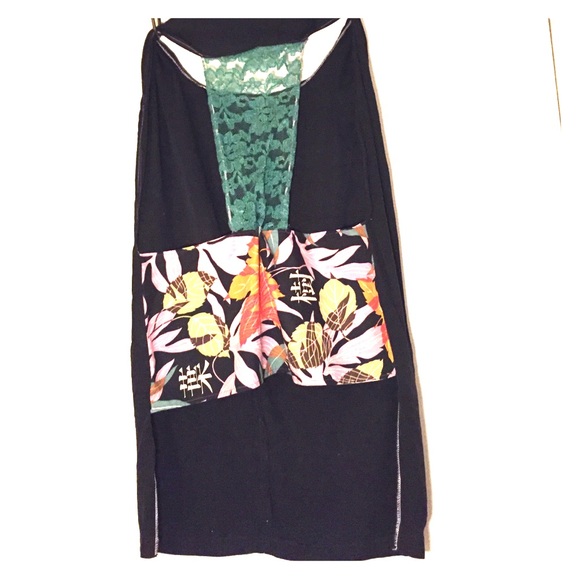 💙36Open upper back green T~lace •with lower open - Picture 1 of 5