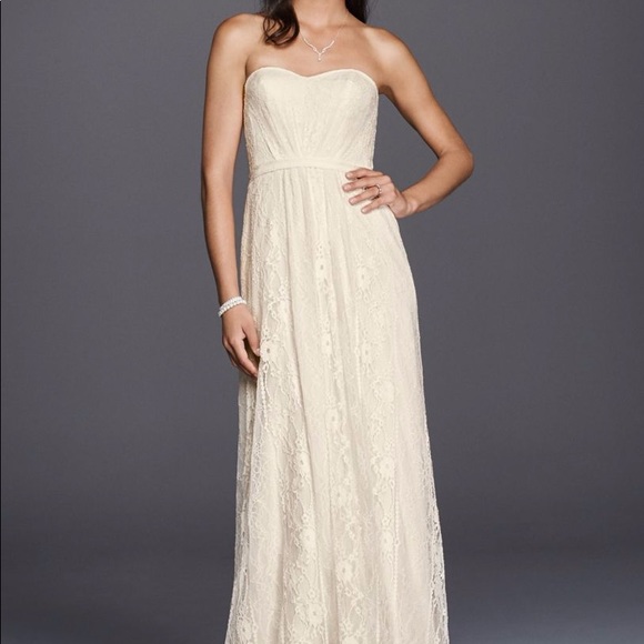 David's Bridal Dresses & Skirts - David's Bridal wedding dress lace sheath in ivory