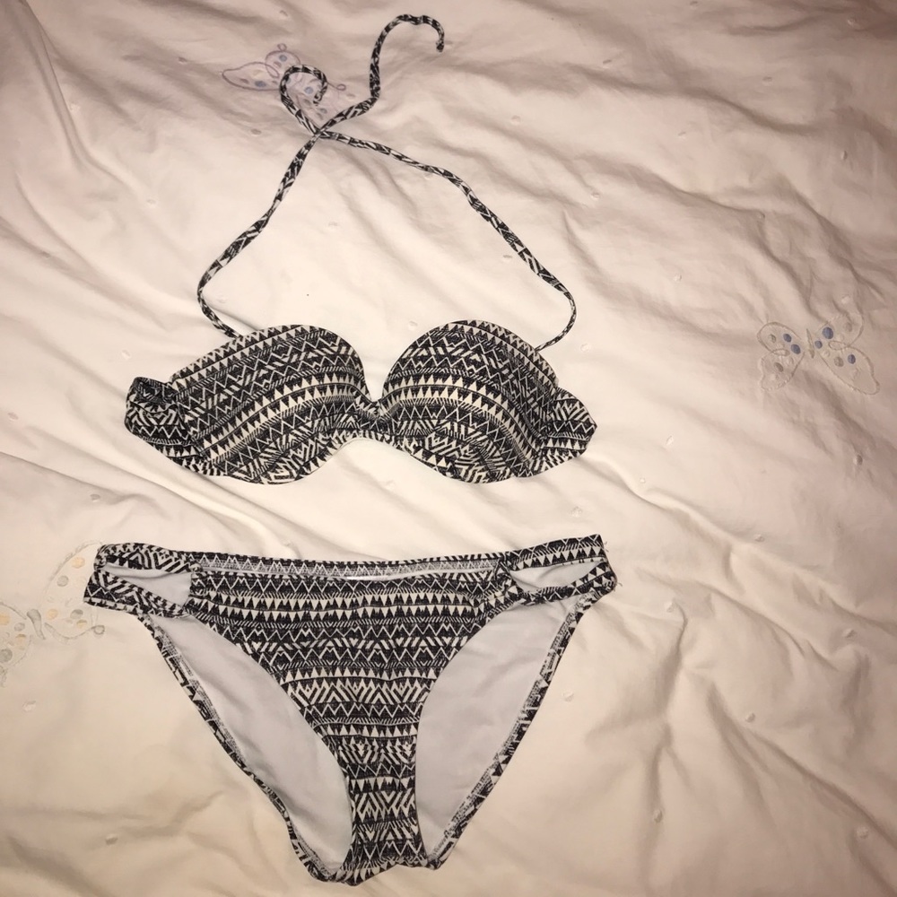 tribal print bikini with removable straps
