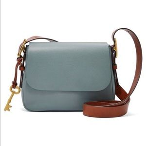 Fossil- Harper Small Saddle Crossbody in mint