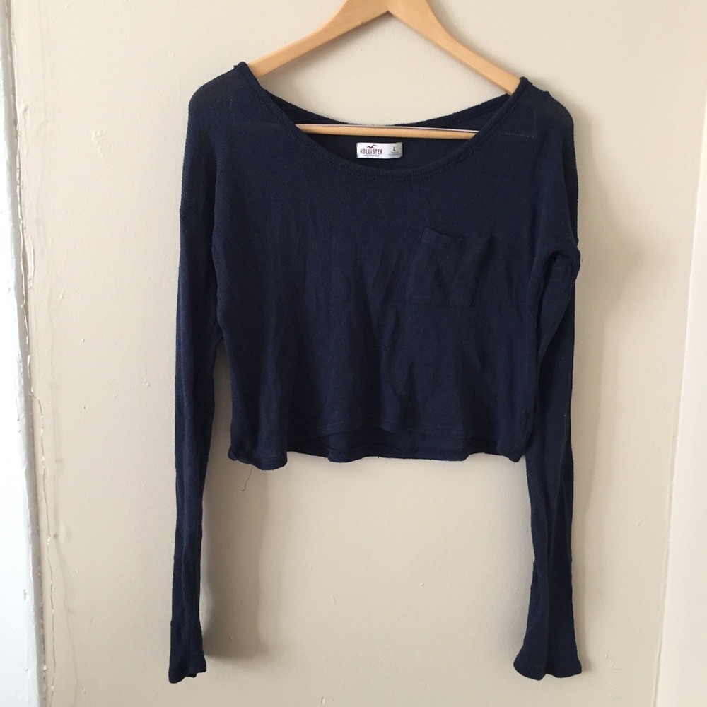 Cropped Navy Sweater