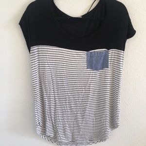 Color block striped tee