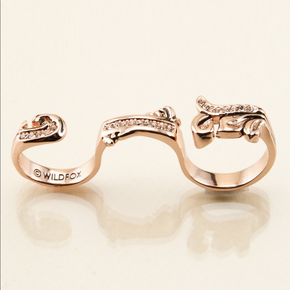 Wildfox NWT 14k Rose Gold Rococco Double Ring