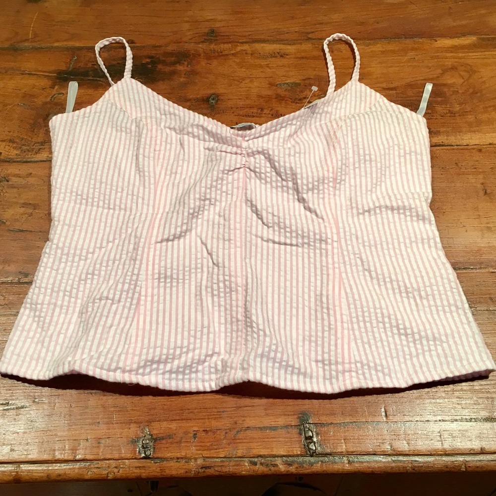 2 for $20 New Autograph NY 100%cotton pink/white tank top
