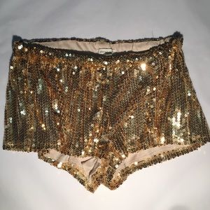 Gold Sequin shorts from Silence + Noise, so cute!