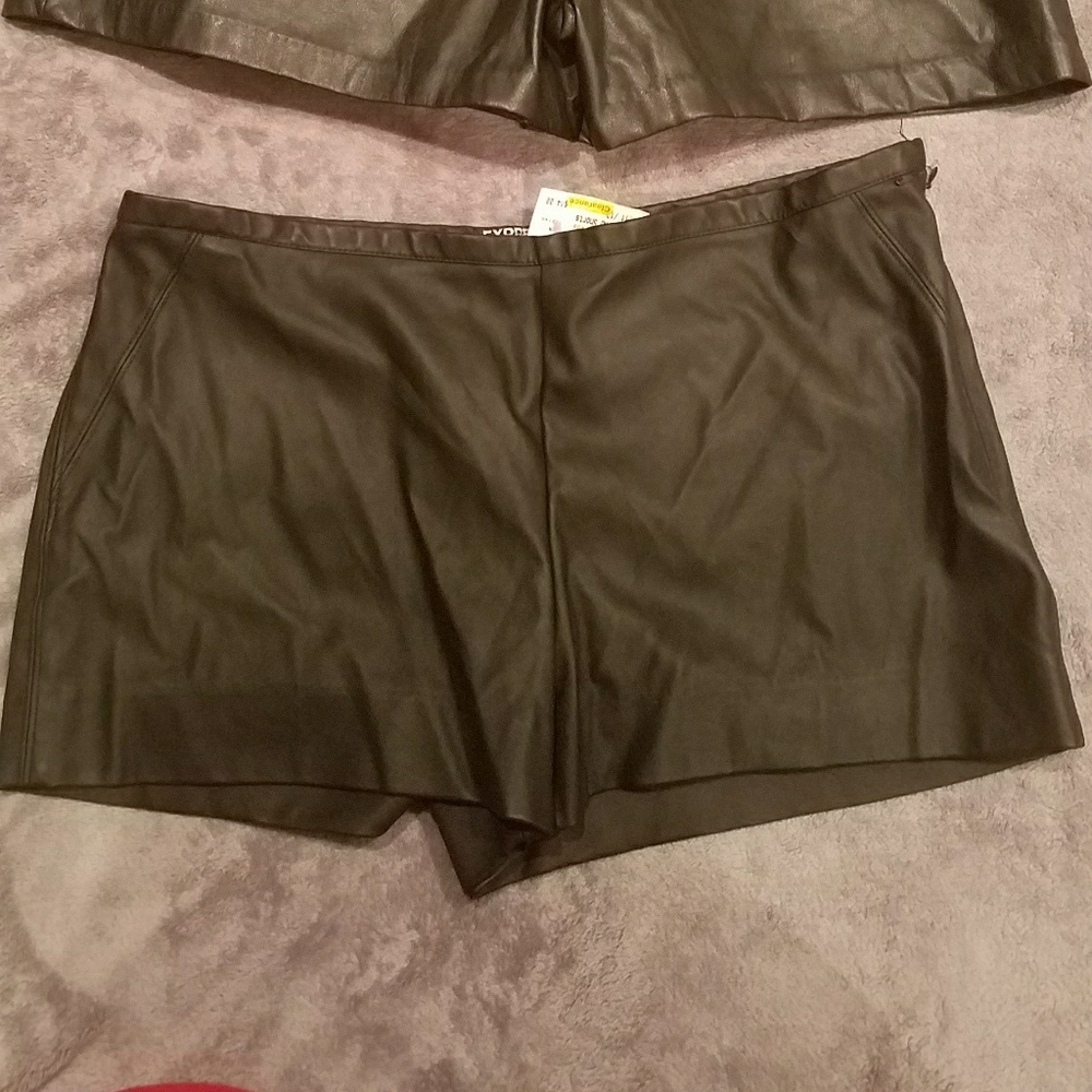 Express Polyurethane Stylish Shorts size 12 NWOT