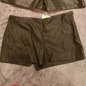 Express Polyurethane Stylish Shorts size 12 NWOT