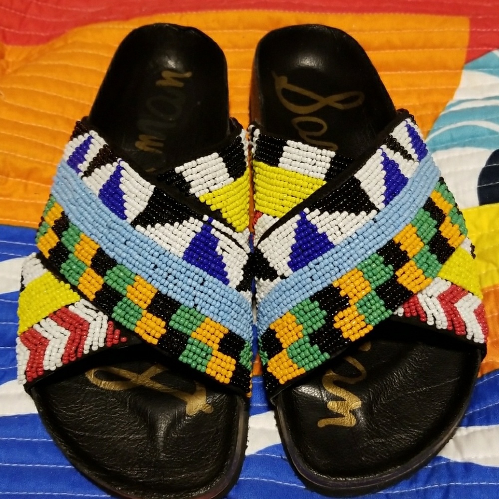Sam Edelman beaded Arley sandals slides 7