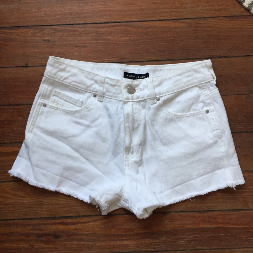 White Jean Shorts