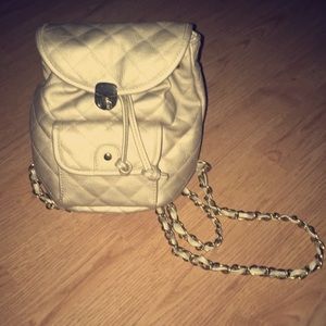 Chain strap mini backpack