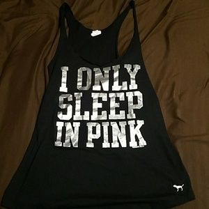 Pink Victoria's Secret Racerback Sleep Tank