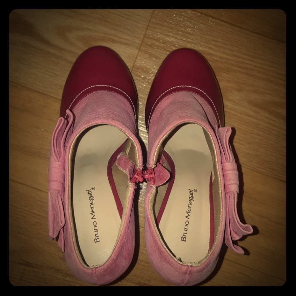 Bruno Menegatti Pink Brazilian Leather 3 In. Heels