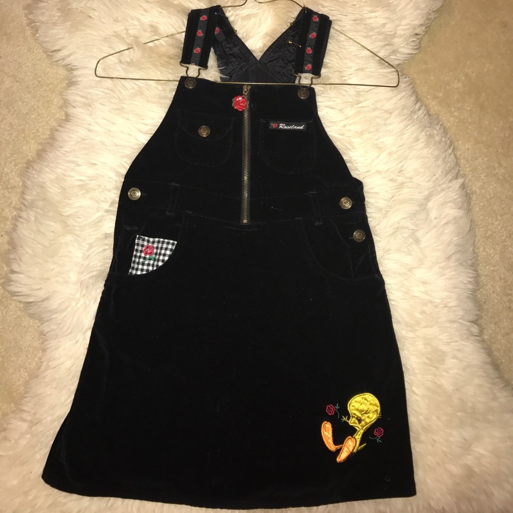 Vintage Looney Tunes Girls Overalls Dress