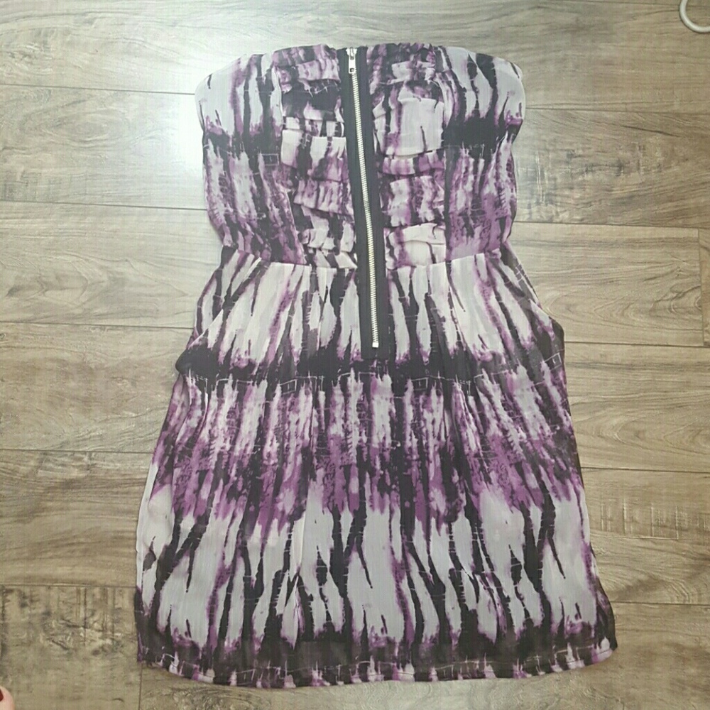 Black and Purple Mini Dress