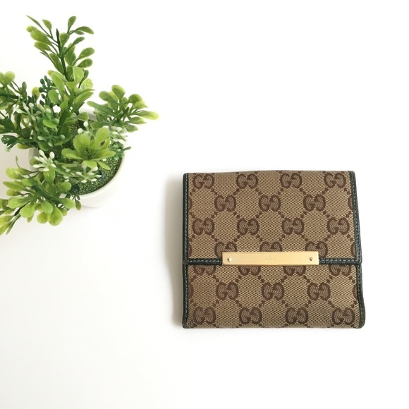 Gucci Handbags - sale ✨ gucci • canvas leather wallet
