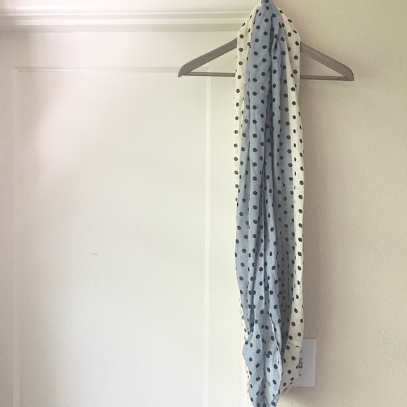 Blue/White Polka Dot Scarf - Picture 4 of 4