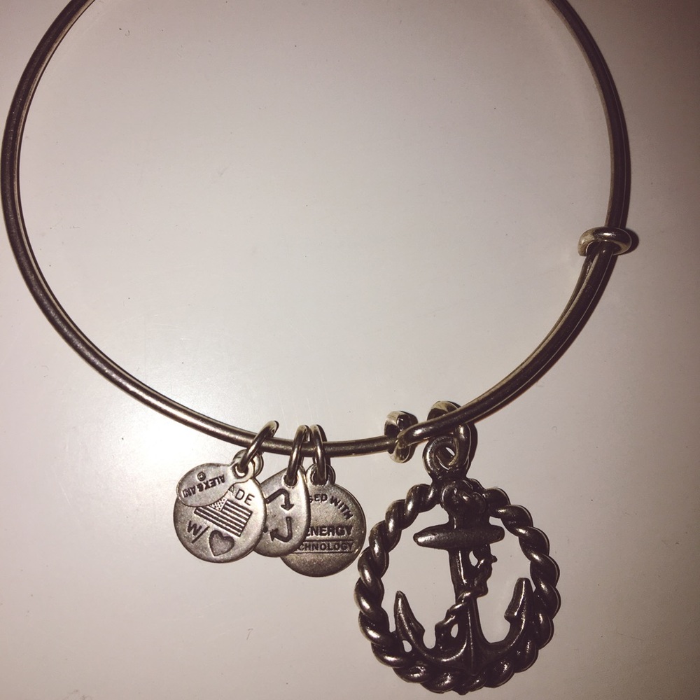 Silver Alex & Ani Anchor bracelet