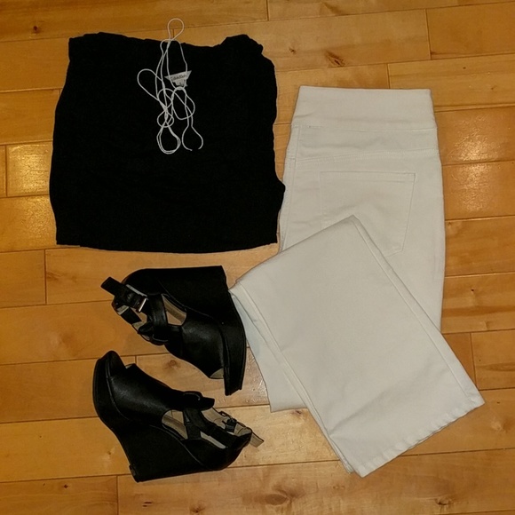 *LOWEST* Black Calvin Klein Layered Bust Tee Shirt, S - Picture 1 of 8