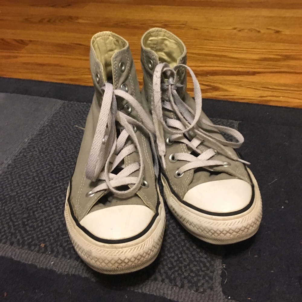 Gray Converse High Tops