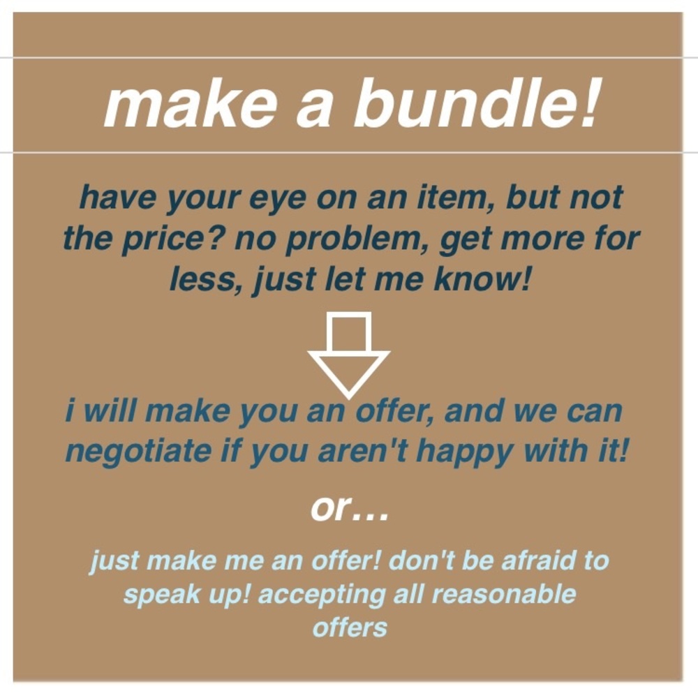 Make a Bundle or an Offer!