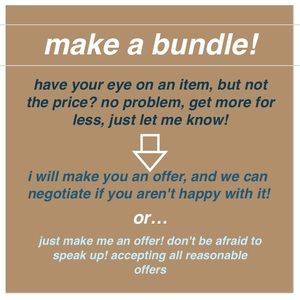 Make a Bundle or an Offer!