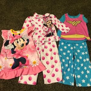 Minnie & Wonder Woman toddler girls pajamas