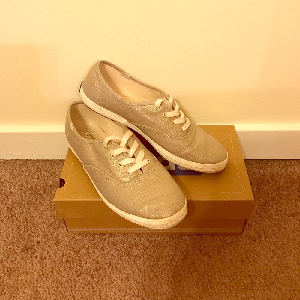 Metallic Gold Keds