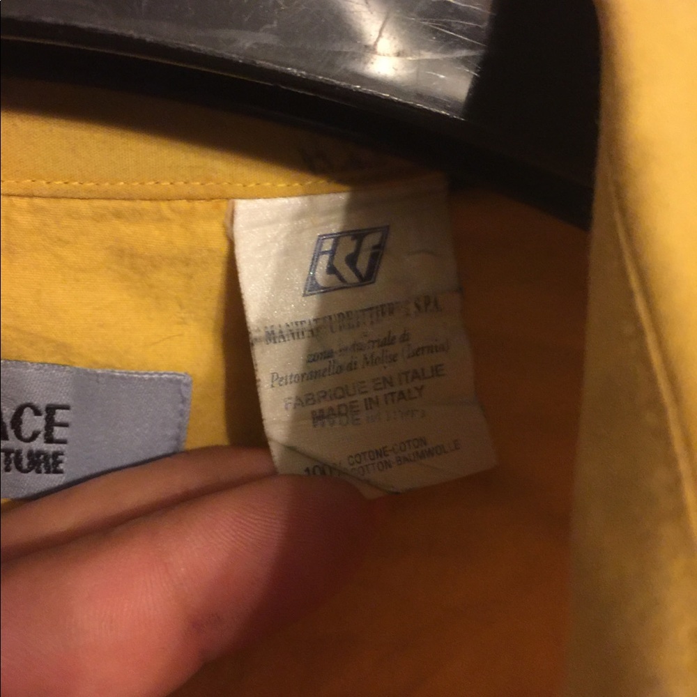 Versace jean couture yellow shirt, vintage, rare