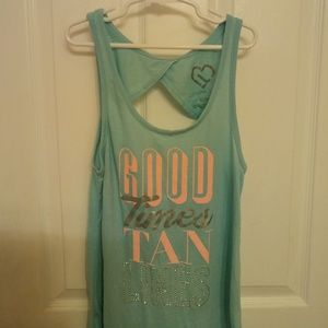 "Good times tan lines" Flowy Tank