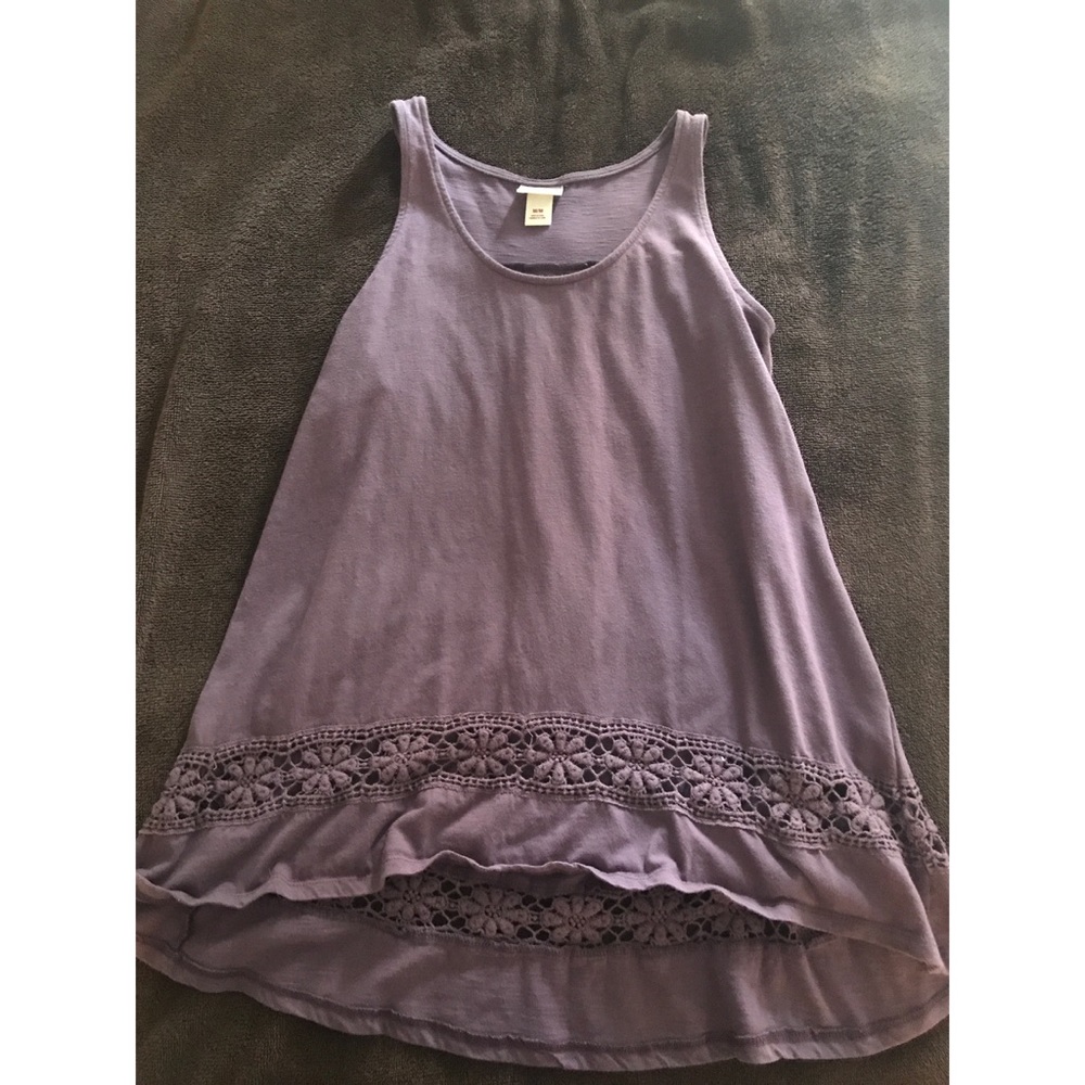 Tank top with lace detail