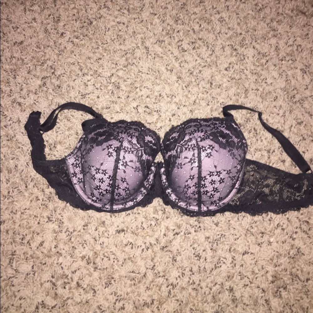 VS lined demi lace bra