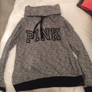 grey and black PINK sweatshirt