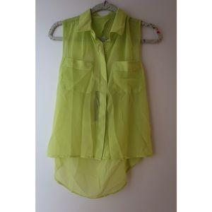 Neon Green Back Cutout Top