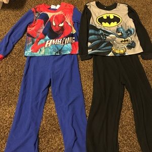 Super hero themed boys pajamas, Batman & Spiderman