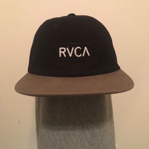 RVCA 6-Panel Strapback Hat Black/Tan