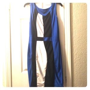 Blue, black, and white club dress - Never Worn!