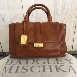 BADGLEY MISCHKA LEATHER HANDBAG