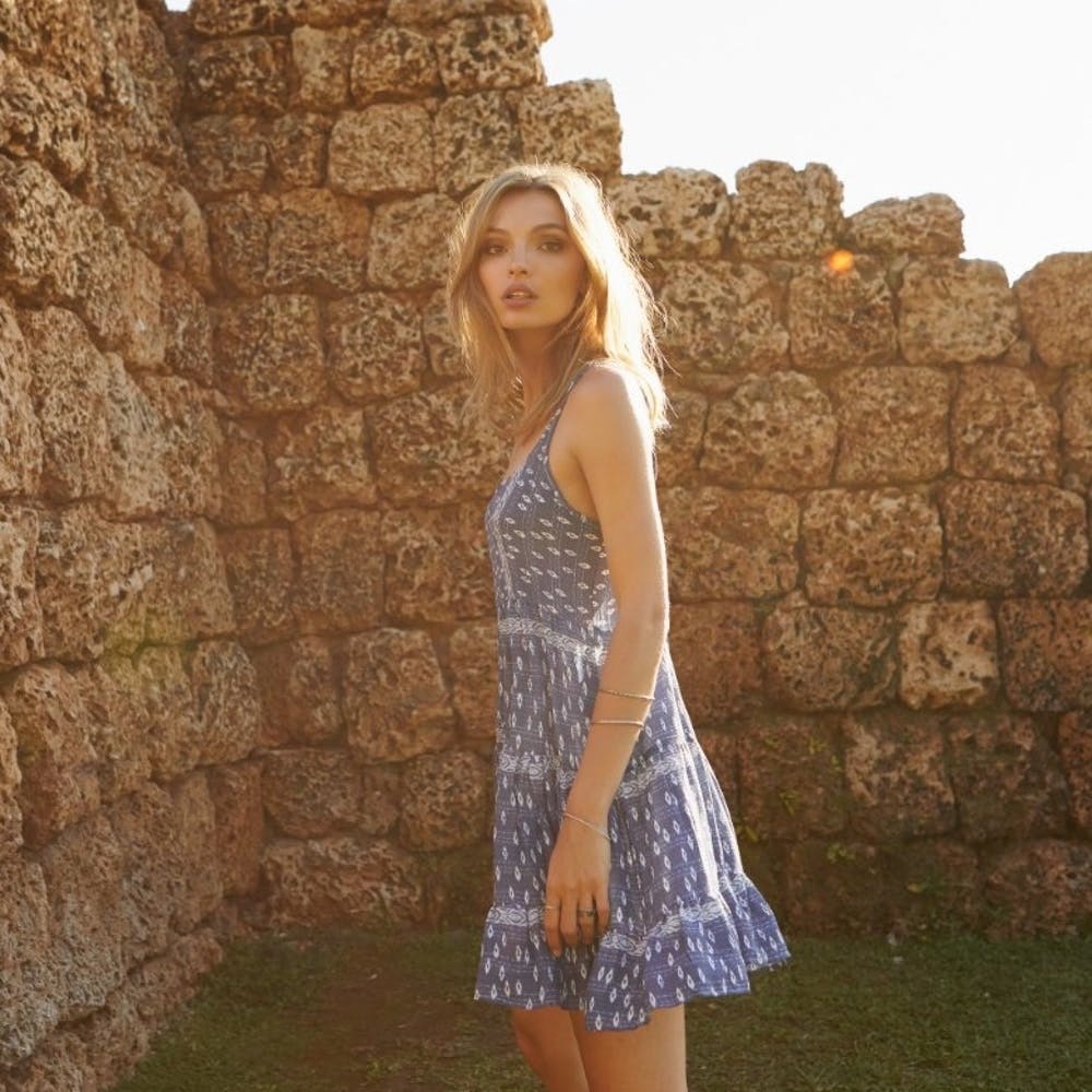 Rails amber linen dress