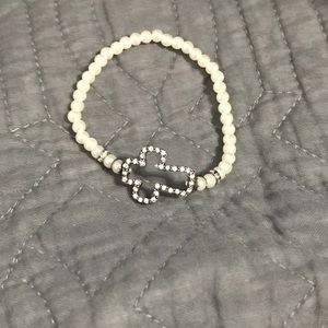 Pearl cross bracelet