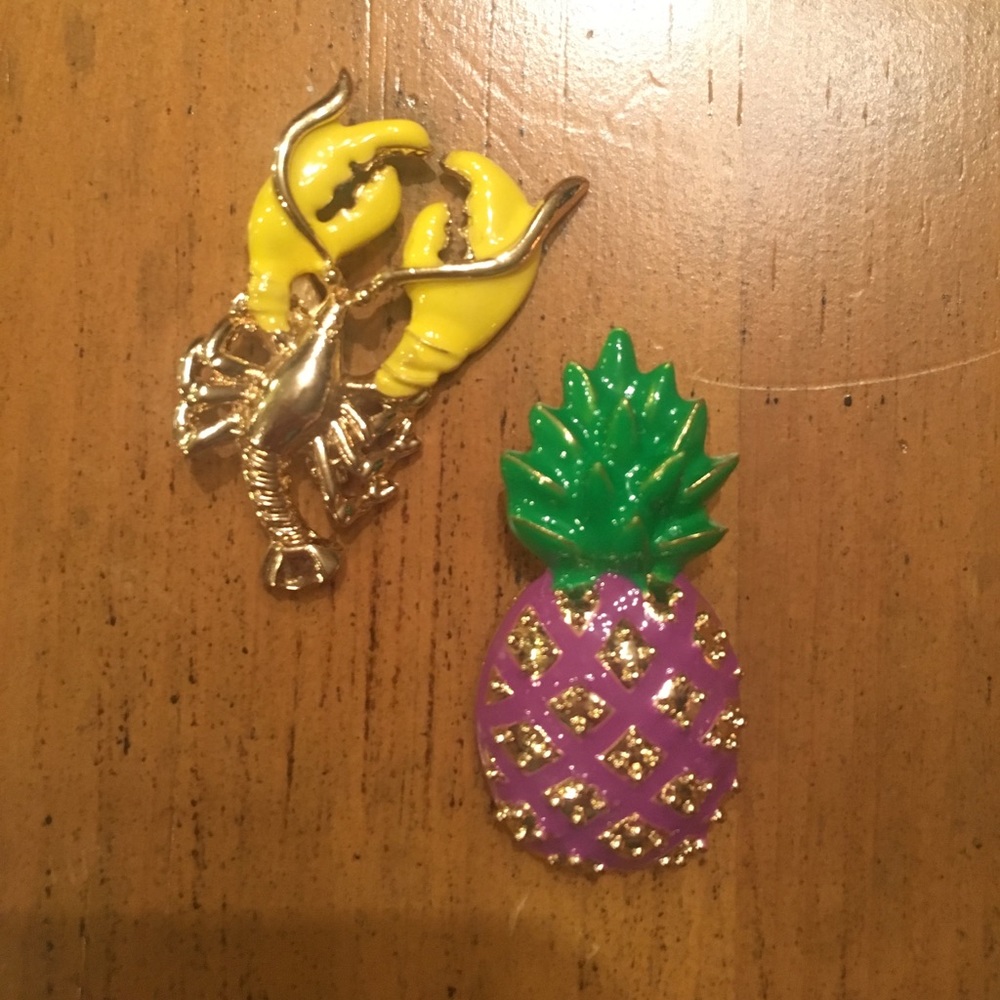 Gold pins - Lobster & Pineapple