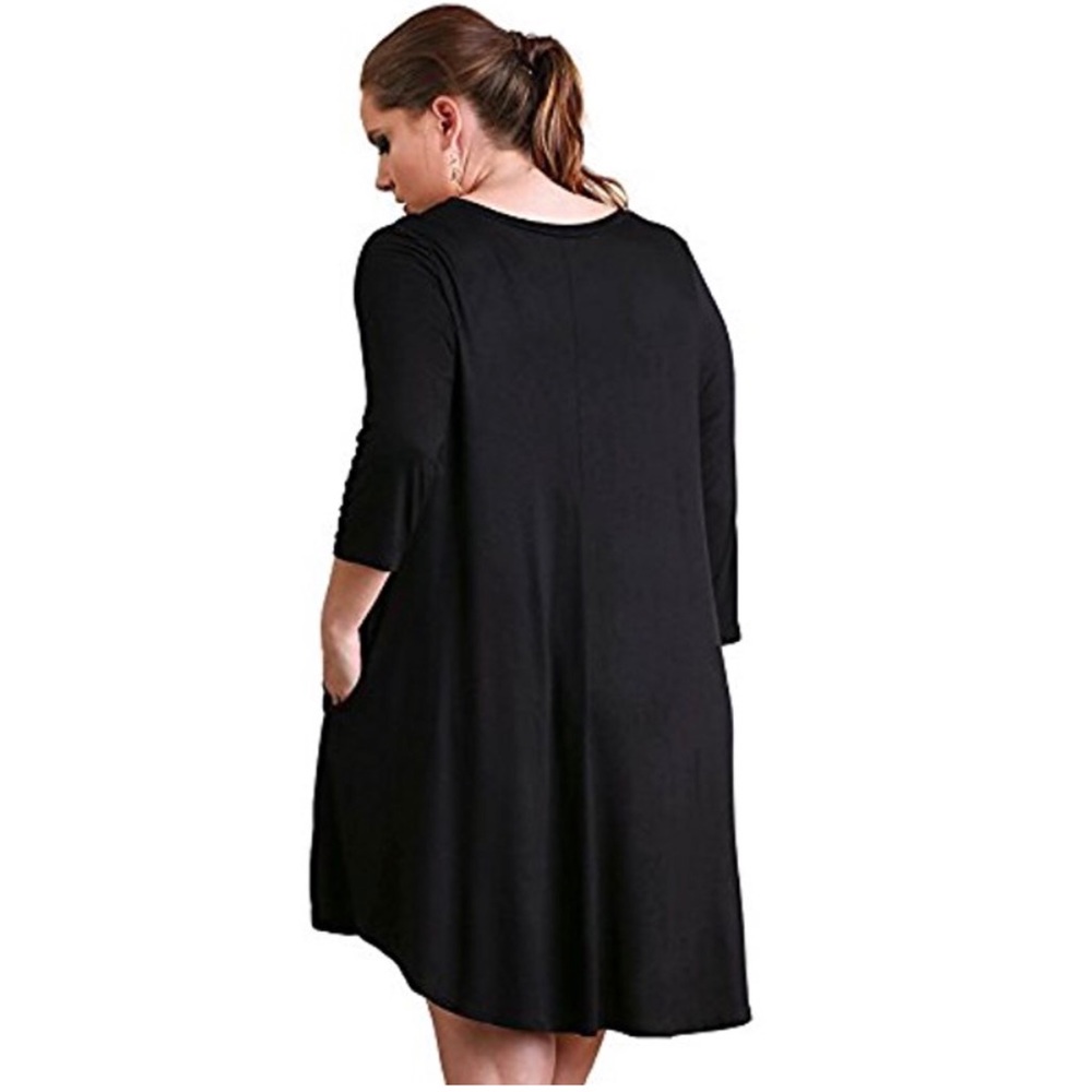 Plus Size Umgee T shirt Dress w side pockets - Picture 6 of 8