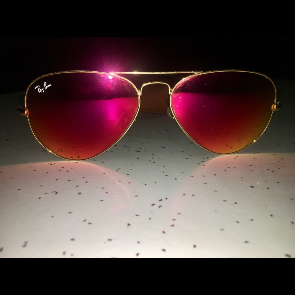 55mm pink raybans