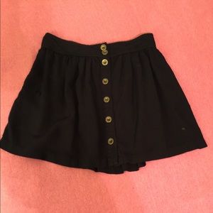 Black button up skirt