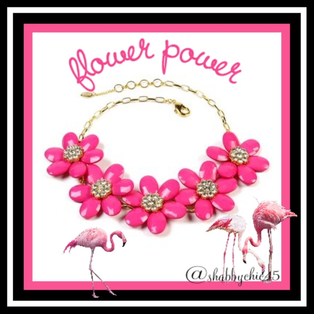 Flower Power Bib Statement Necklace