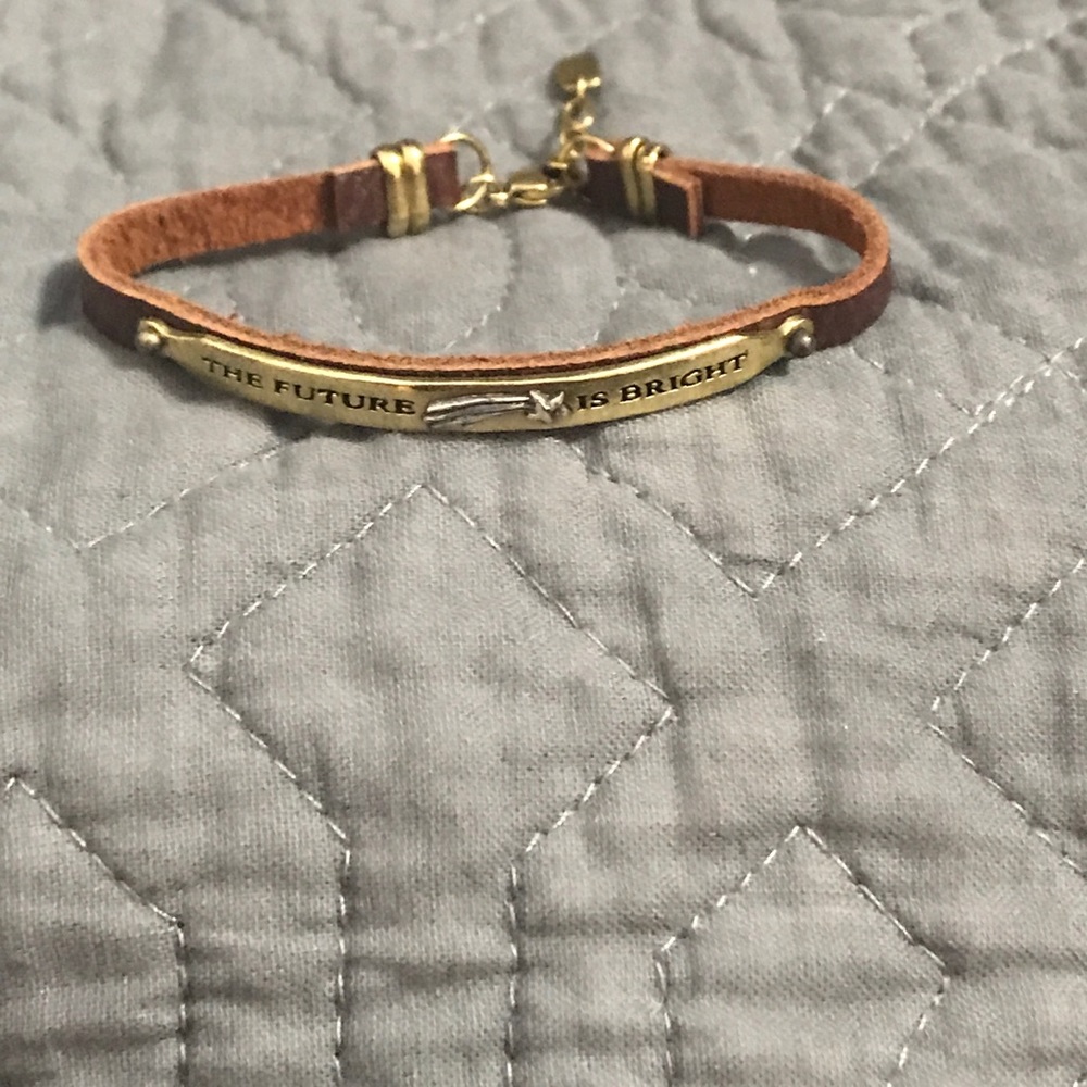 Thin leather strap bracelet