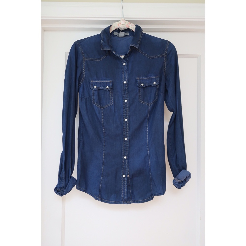 Denim Button Up Top