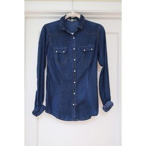 Denim Button Up Top