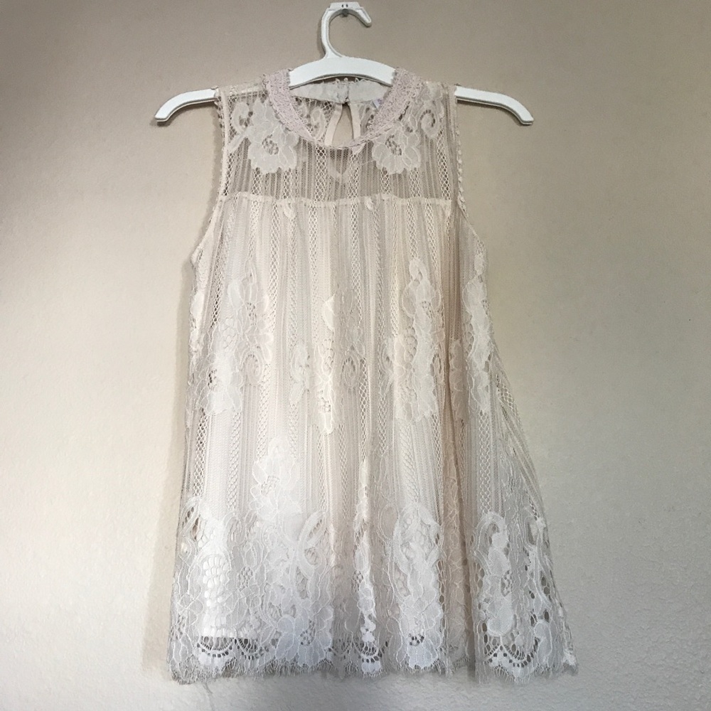 New Xhilaration sleeveless lace tunic top size S