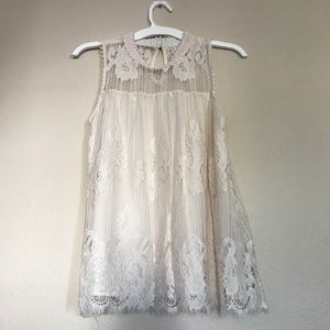 New Xhilaration sleeveless lace tunic top size S