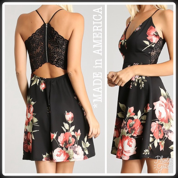 floral flare dress - Picture 4 of 4